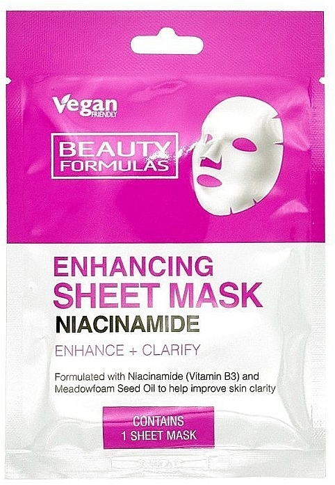 Niacinamide Sheet Mask - Beauty Formulas Enhancing Sheet Mask — photo N1