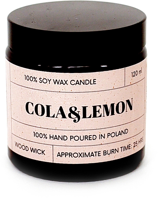 Scented Soy Candle 'Cola & Lemon' - Koszyczek Natural Cola & lemon — photo N1