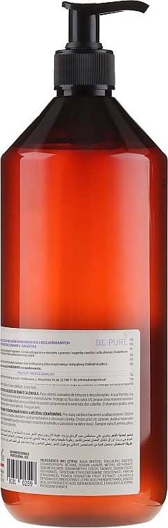 Protective Shampoo for Colored & Bleached Hair - Niamh Hairconcept Be Pure Protective Shampoo — photo N2