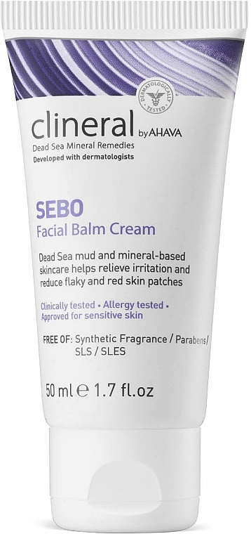 Facial Cream Balm - Ahava Clineral Sebo Facial Balm Cream Face Cream — photo N1