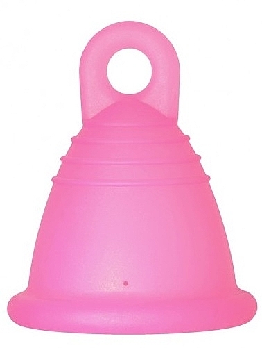 Menstrual Cup with Ring, size S, fuchsia - MeLuna Sport Shorty Menstrual Cup Ring — photo N1