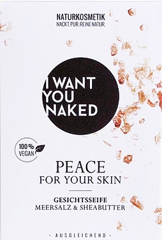 Meersalz & Sheabutter Face Soap - I Want You Naked Peace For Your Skin Face Soap — photo N1