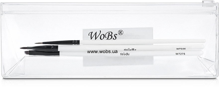 Eyeliner Brush Set, 3 pcs - WoBs — photo N5