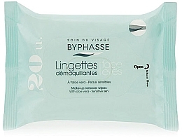 Fragrances, Perfumes, Cosmetics Makeup Remover Wipes, 20 pcs - Byphasse Aloe Vera Make-up Remover Wipes Sensitive Skin