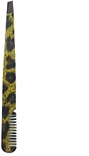 Tweezers with Comb, leopard - Deni Carte — photo N1