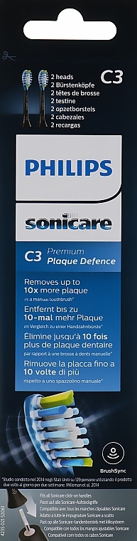 Toothbrush Heads HX9042/33 - Philips Sonicare HX9042/33 C3 Premium Plaque Control — photo N1