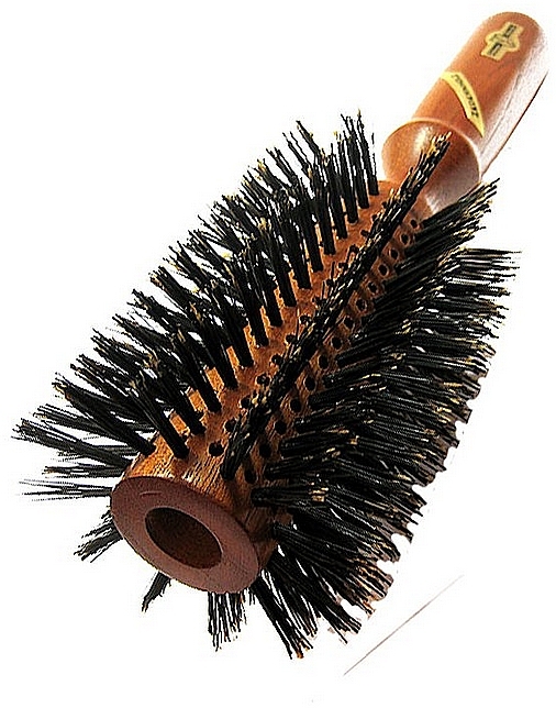 Round Cedar Hair Brush, 23.5 cm - Golddachs — photo N1