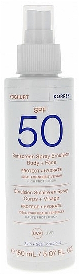 Face & Body Emulsion - Korres Yogurt Face and Body Sunscreen Emulsion SPF 50 — photo N1