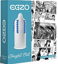 Ribbed Condoms "Touqht Cat" - Egzo — photo N2