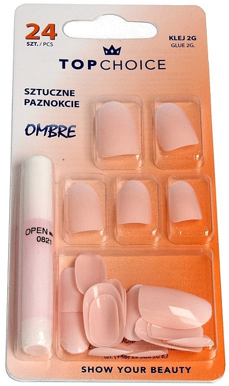 Fake Nails "Ombre", 78019 - Top Choice — photo N1