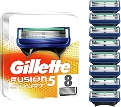 Razor Cartridge, 8 pcs. - Gillette Fusion5 Start Replacement Razor Blades Pack — photo N2