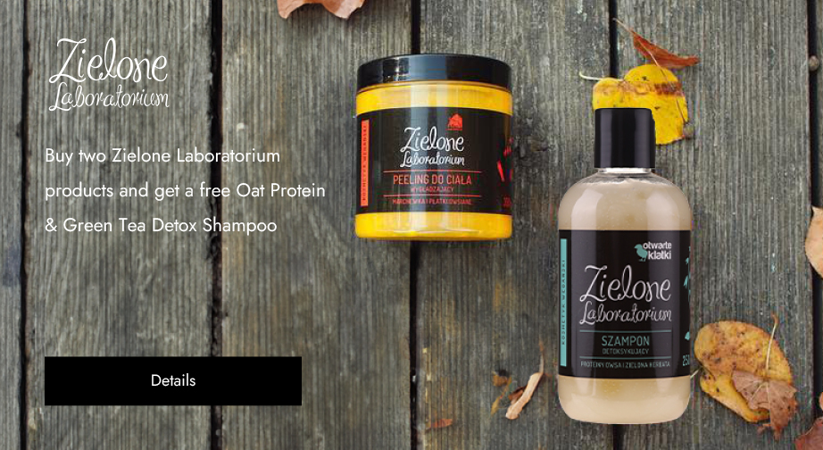 Buy two Zielone Laboratorium products and get a free Oat Protein & Green Tea Detox Shampoo