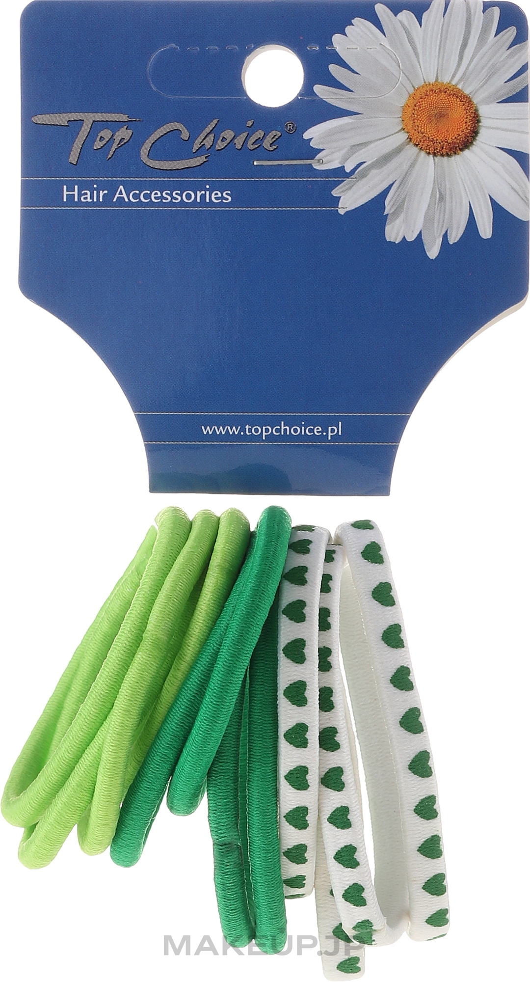 Hair Ties 12 pcs, green mix - Top Choice — photo 12 pcs.