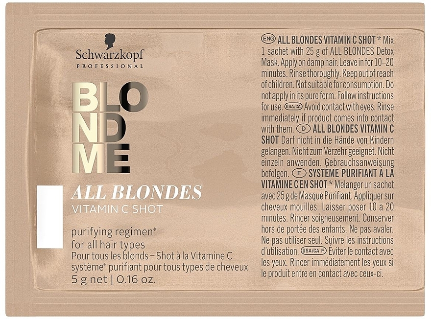 Vitamin C Concentrate for All Hair Types - Schwarzkopf Professional Blondme All Blondes Vitamin C Shot — photo N2