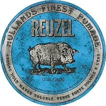 Hair Styling Pomade - Reuzel Blue Strong Hold Water Soluble High Sheen Pomade — photo N7