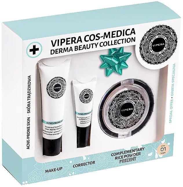 Set - Vipera Cos-Medica Derma Beauty Collection 01 Light (fluid/25ml + corrector/8ml + powder/13g) — photo N4