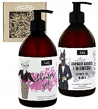 Fragrances, Perfumes, Cosmetics Set - LaQ Dobermann & Magnolia Set (sh/gel/2x500ml)