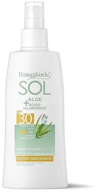 Sun Protection Body Spray - Bottega Verde Sol Aloe + Hyaluronic Acid Sun Spray SPF30 — photo N1