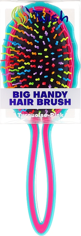 Hair Brush, turquoise-pink - Twish Big Handy Hair Brush Turquoise-Pink — photo N2