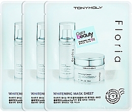 Fragrances, Perfumes, Cosmetics Whitening Sheet Mask - Tony Moly Floria Whitening Mask Sheet