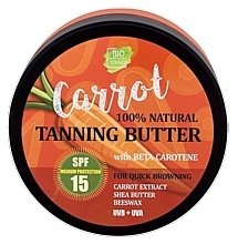 Fragrances, Perfumes, Cosmetics Carrot Extract Natural Tan Oil - Vivaco Bio Carrot Tanning Butter SPF 15