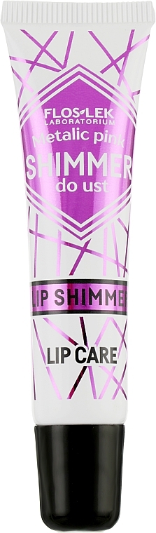 Shimmer Lip Balm - Floslek Lip Care Shimmer Metalic Pink — photo N1