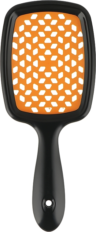 Hair Brush, black with orange teeth - Kodi Professional Soft Touch Hairbrush — photo N2