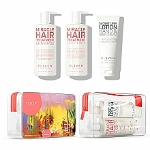 Zestaw - Eleven Australia Miracle Holiday Trio (shm/300ml + cond/300ml + b/lot/100ml + bag) — photo N1