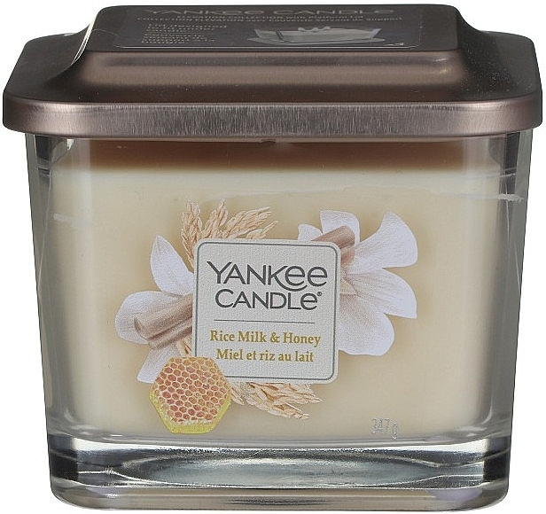 Scented Candle in Glass - Yankee Candle Elevation Rice Milk & Honey — photo N2