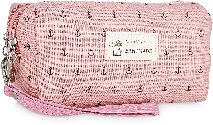 Makeup Bag "Anchor", B122ANC, pink - Natural Style — photo N1