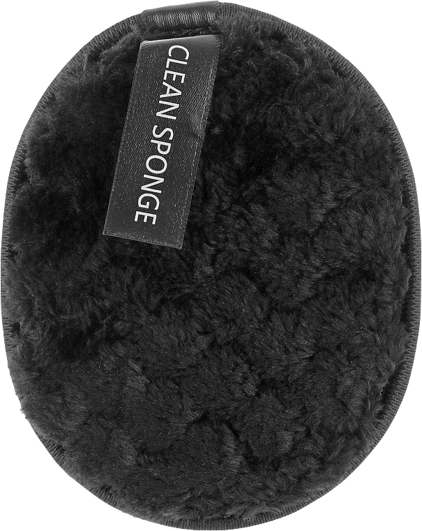 Cotton Face Cleansing Sponge, PF-33, black - Puffic Fashion — photo N1