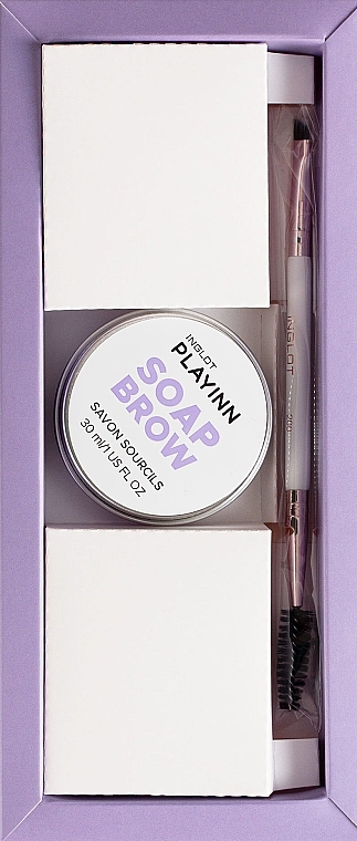 Set - Inglot Playinn Brow Buddies Brow Makeup Set (soap/brow/30ml + brush) — photo N4