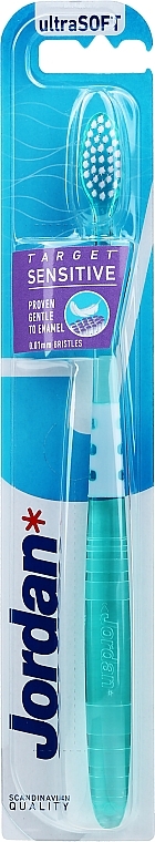Ultra-Soft Toothbrush for Sensitive Teeth and Gums, turquoise - Jordan Target Sensitive — photo N1