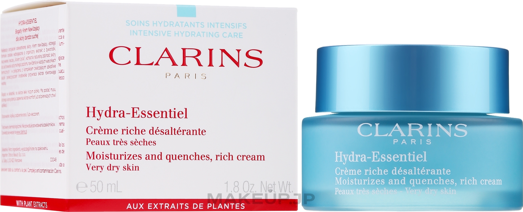 Moisturizing Cream for Dry Skin - Clarins Hydra-Essentiel Rich Cream — photo 50 ml