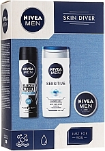 Fragrances, Perfumes, Cosmetics Set - Nivea Men Skin Diver (deo/150ml + sh/gel/250ml + f/cr/30ml)