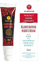 Fragrances, Perfumes, Cosmetics Rose Stem Cell Extract Night Cream  - Manna Rejuvenating Night Cream