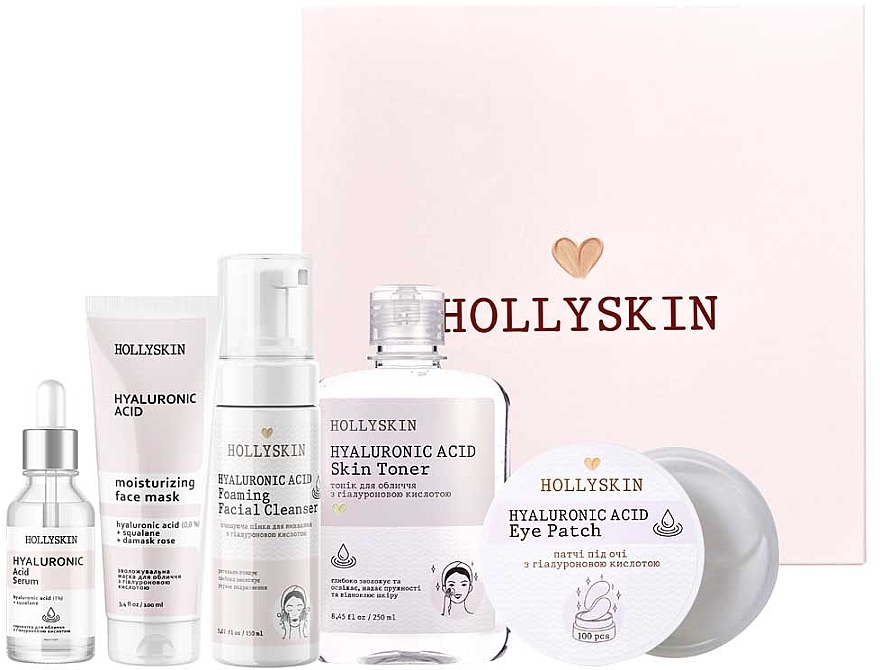 Set, 5 items - Hollyskin Hyaluronic Acid Care Maxi Set — photo N2