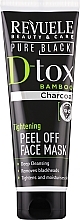 Bamboo Charcoal Peel-Off Mask - Revuele Pure Black Detox Peel Off Face Mask — photo N1