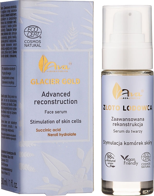 Face Serum - AVA Laboratorium Glacier Gold Advanced Reconstruction Face Serum — photo N1