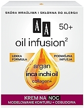 Fragrances, Perfumes, Cosmetics Anti-Wrinkle Modeling Night Cream - AA Oil Infusion Modeling Night Cream From Wrinkles 50+