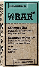 Fragrances, Perfumes, Cosmetics Bergamot & Lime Conditioner Bar for Normal & Oily Hair - Love Bar Detox & Sebum Control Shampoo Bar