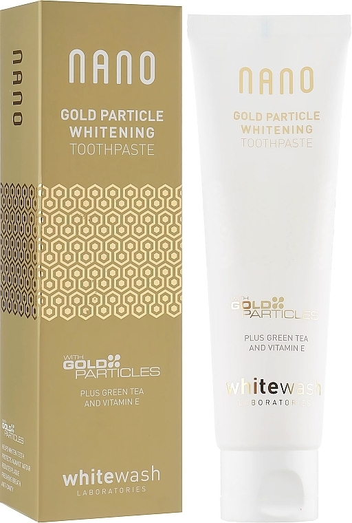 Toothpaste "Intensive Whitening with Nano Gold Particles" - WhiteWash Laboratories Nano Gold Particle Whitening Toothpaste — photo N2