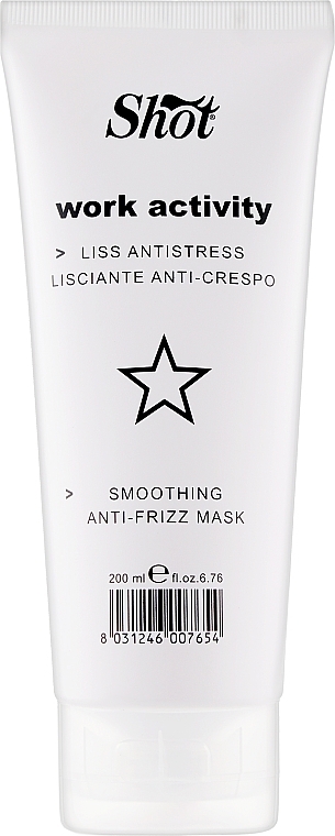 Smoothing Hair Mask - Shot Smoothing Anti-Frizz Mask Work Activity — photo N1