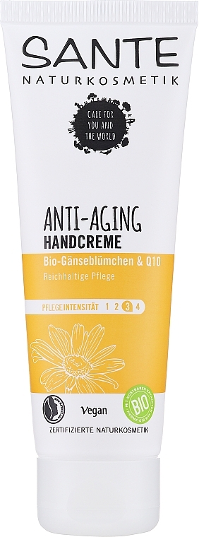 Bio Hand Cream "Daisy & Shea Butter" - Sante Anti Aging Handcreme Q10 — photo N1