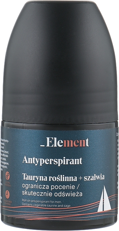 Roller Antiperspirant with Plant-based Taurine and Sage - _Element Men — photo N1