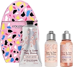 Fragrances, Perfumes, Cosmetics Bundle - L'Occitane Cherry Blossom Easter Egg Set (sh/gel/75ml + b/lot/75ml + h/cr/75ml)