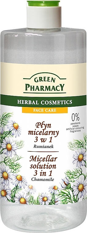 Chamomile Micellar Water 3-in-1 - Green Pharmacy Micellar Solution 3 in 1 Chamomile — photo N1