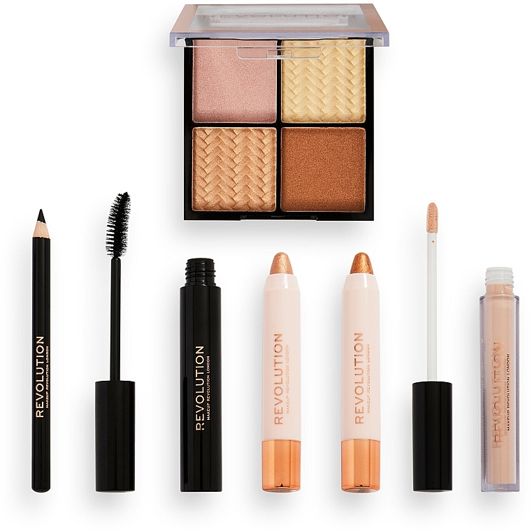 Set, 6 products - Makeup Revolution Get The Look: Metallic Glam Makeup Gift Set — photo N4