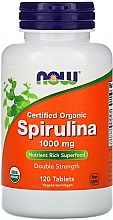 Natural Supplement "Spirulina" 1000 mg, tablets - Now Foods Certified Organic Spirulina Tablets — photo N1