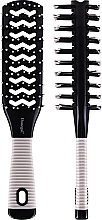 Fragrances, Perfumes, Cosmetics Double-Sided Hair Brush, 9048, gray-black - Donegal